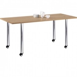 브레이크 바퀴 책상 테이블 식탁다리 캐스타/크롬 700mm